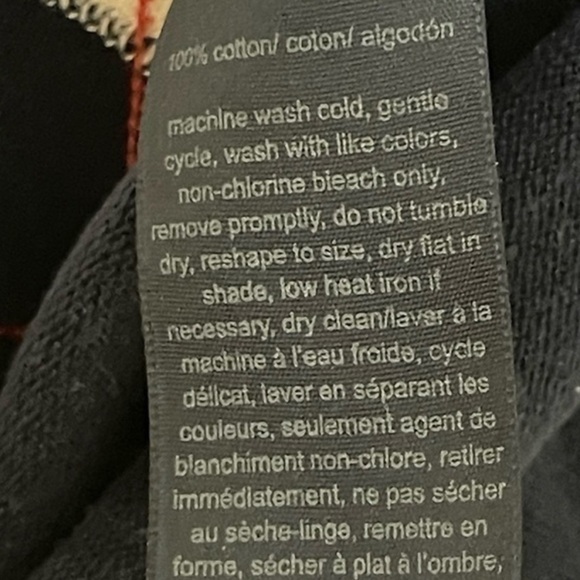 TOMMY HILFIGER V-NECK ARGYLE SWEATER SZ MEDIUM NAVY/WHITE/RED 100% COTTON - Picture 5 of 7